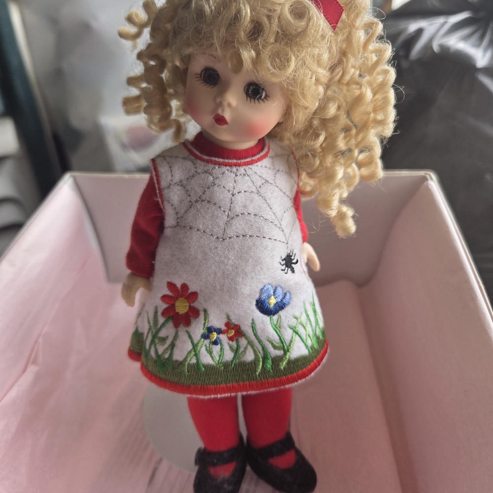 Madame Alexander Doll with Red and White Dress